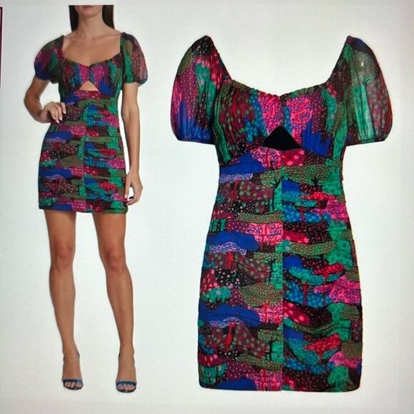 Rhode Clara Enchanted Woods Mini Dress NWT Size 6 - Picture 1 of 15